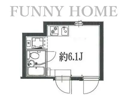 ゴールドレジデンシア祐天寺(ワンルーム/2階)の間取り写真