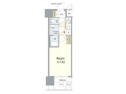 エスリード名古屋サザンプレイス(1K/4階)の間取り写真