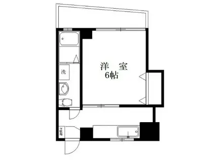 シティルーフ(1K/2階)の間取り写真