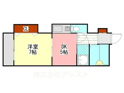 SKY真和(1DK/3階)の間取り写真