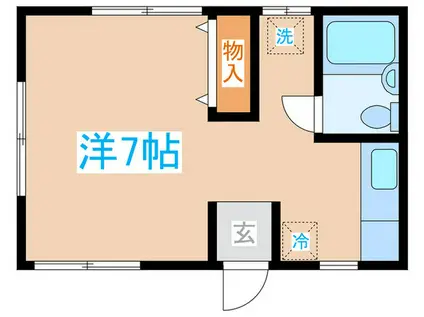 コーポ偕和1(ワンルーム/2階)の間取り写真
