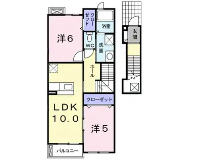 サンベリーズ(2LDK/2階)の間取り写真