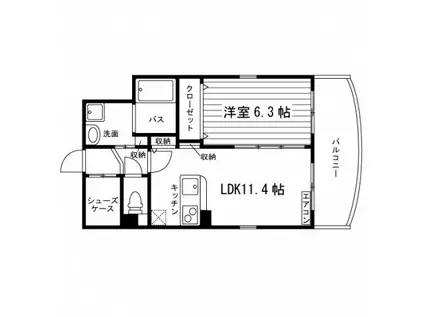 SKORD(1LDK/2階)の間取り写真