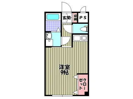 グレイス西山台(ワンルーム/3階)の間取り写真