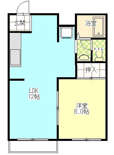 パルコ天沼(1LDK/2階)の間取り写真