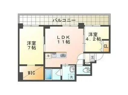 スペチアーレ420(2LDK/2階)の間取り写真