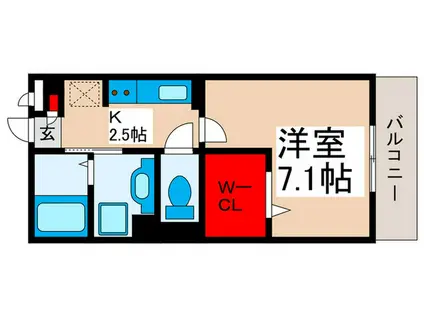 ダイワプレミア当代島I(1K/1階)の間取り写真