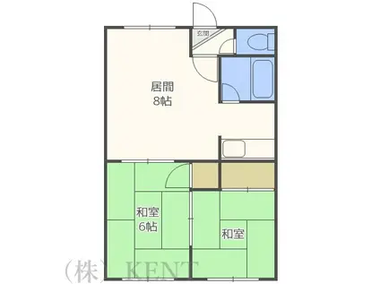 シティハイム正栄(2LDK/2階)の間取り写真