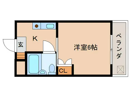アイリスハイツ(1K/3階)の間取り写真