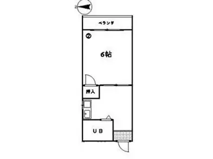 コート片原町(1K/5階)の間取り写真