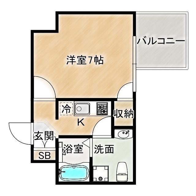 GRAVIS城東中央(1K/8階)の間取り写真