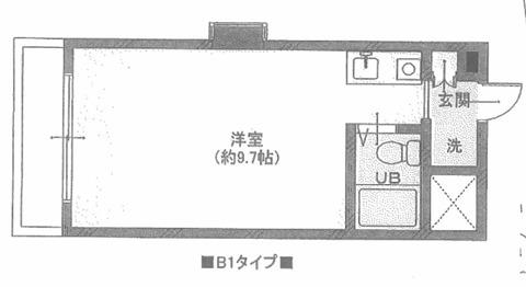 グランドビュー大池(1K/3階)の間取り写真