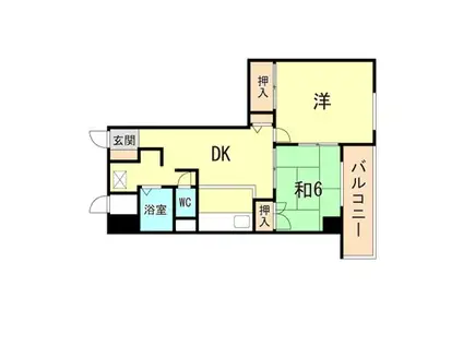 グリシーヌ静徳(2DK/3階)の間取り写真