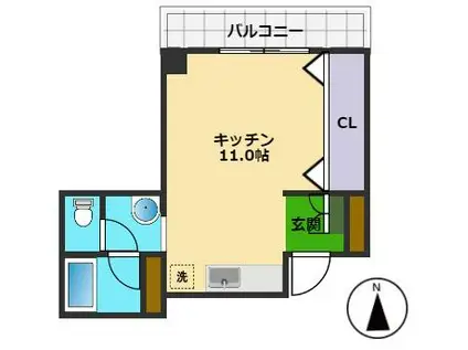 COPO HARIMAYA(1K/5階)の間取り写真