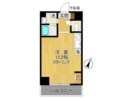 LA・FONTAINEラ・フォンテーヌ(ワンルーム/3階)の間取り写真