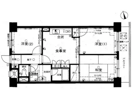 ライオンズマンション上板橋(3LDK/3階)の間取り写真