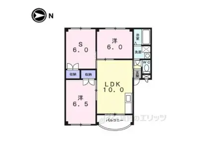 マノワール(2LDK/2階)の間取り写真