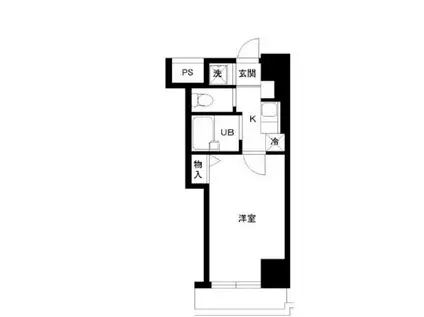 スカイコート芝壱番館(1K/7階)の間取り写真