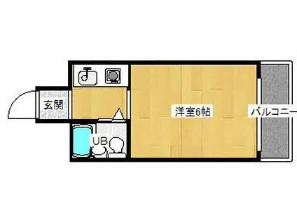 コスモレジデンス千船(ワンルーム/5階)の間取り写真