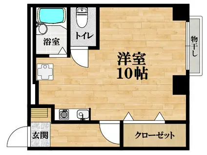 グランドオール正和(ワンルーム/2階)の間取り写真