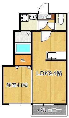 シャルム岡垣V(1LDK/1階)の間取り写真