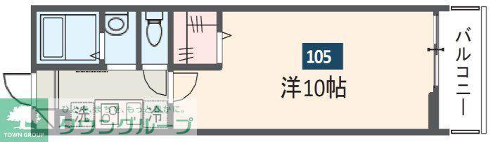 MELDIA大和田IV(1K/1階)の間取り写真