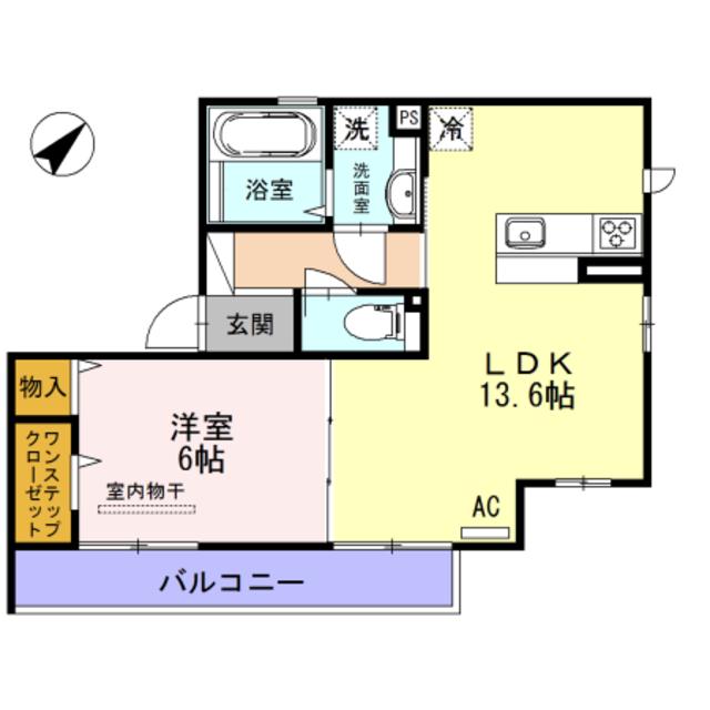 リーベスハイム(1LDK/1階)の間取り写真