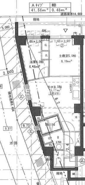 エストゥルース府中(2LDK/3階)の間取り写真