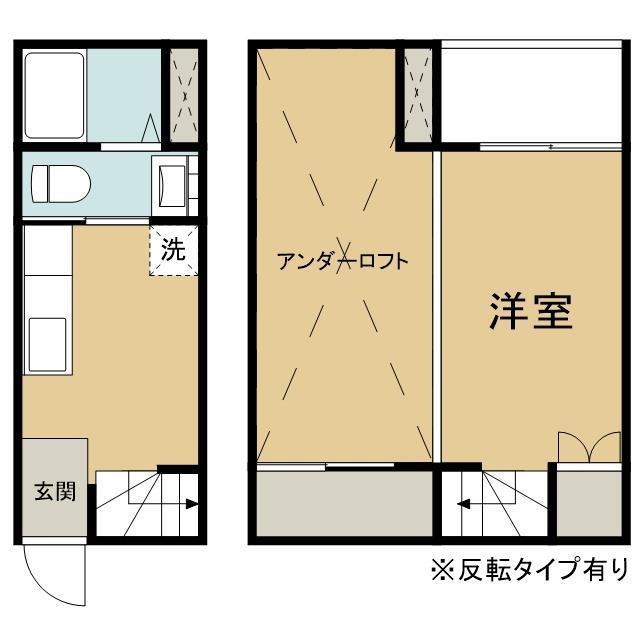 エクレール前九年(1SDK/1階)の間取り写真