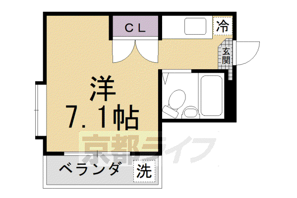 サンライト橋本(1K/2階)の間取り写真