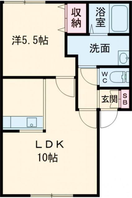 ウィンディア万勝IV(1LDK/2階)の間取り写真