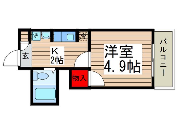 センチュリー1(1K/3階)の間取り写真