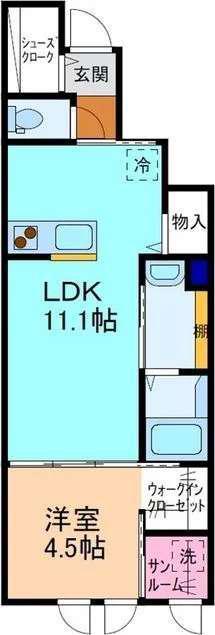 THE MAMS 07(1LDK/1階)の間取り写真
