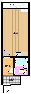 クリア第一ビル(ワンルーム/3階)の間取り写真