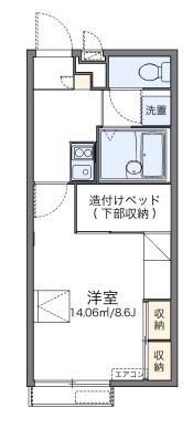 レオパレス辻九第三(1K/2階)の間取り写真