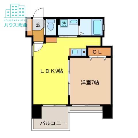リード浜町(1LDK/7階)の間取り写真