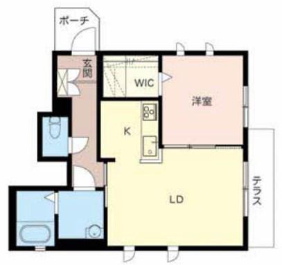 シャーメゾン城西(1LDK/1階)の間取り写真