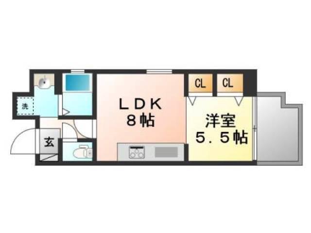ISTYLE千田町(1LDK/13階)の間取り写真