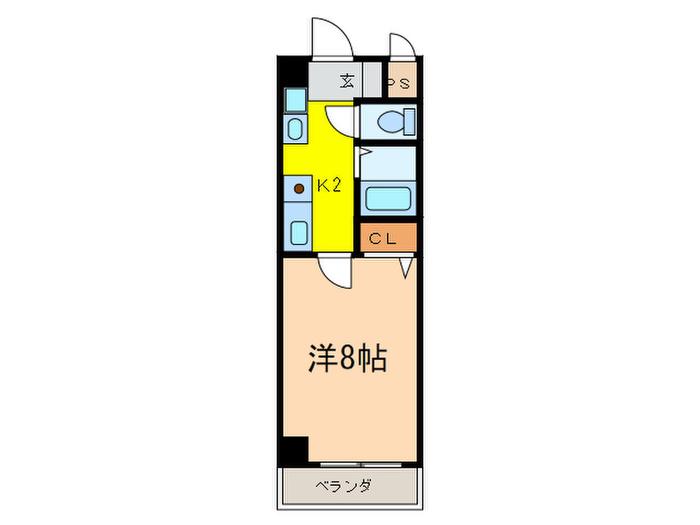 ハートヒルズ丸の内(1K/6階)の間取り写真