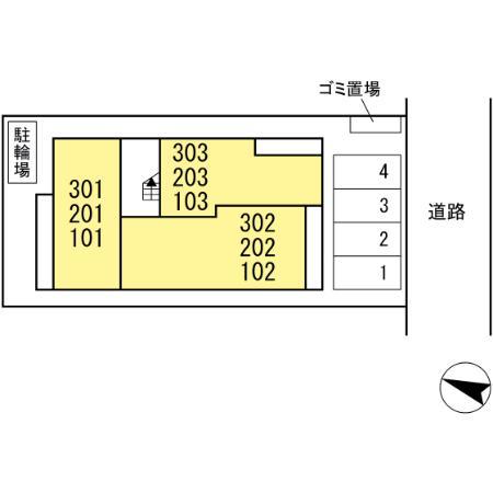 S&T GRACE SQUARE(1LDK/1階)の間取り写真