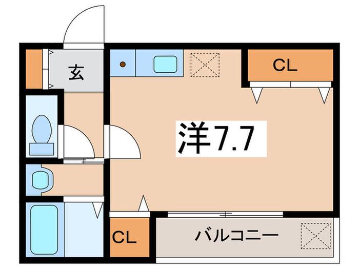 グランデ二俣川(ワンルーム/1階)の間取り写真