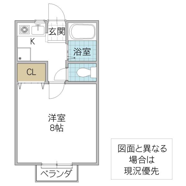 セカンドハウスII(1K/1階)の間取り写真