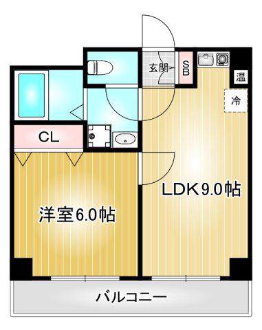 J-レジデンス栄(1LDK/3階)の間取り写真