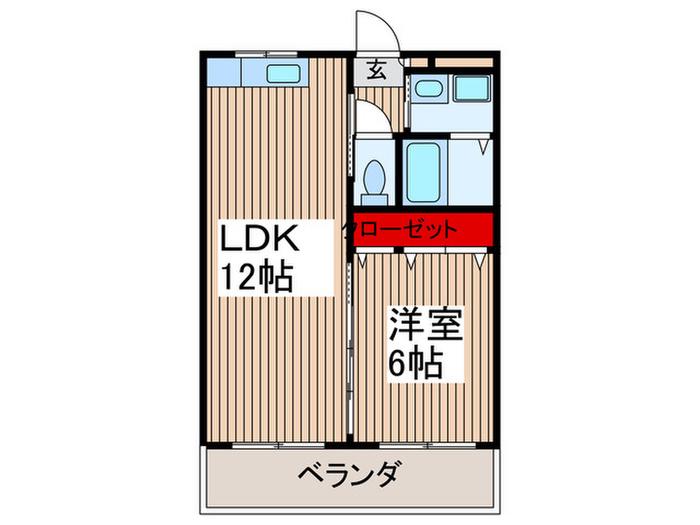 ら・せぞん(1LDK/3階)の間取り写真