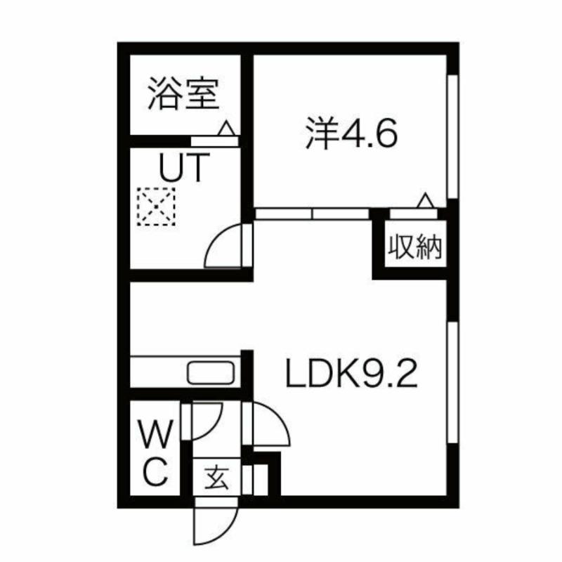 サンライズ本郷通(1LDK/2階)の間取り写真