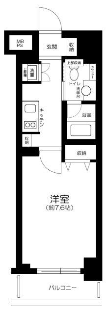ライオンズクオーレ東京三ノ輪シティゲート(1K/3階)の間取り写真