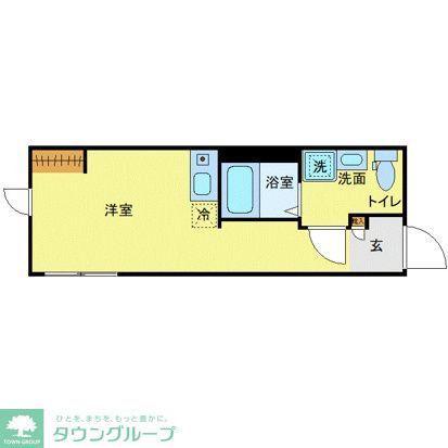 ウィレニシアライI(ワンルーム/1階)の間取り写真