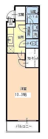 フジパレス福島ノース(1K/3階)の間取り写真