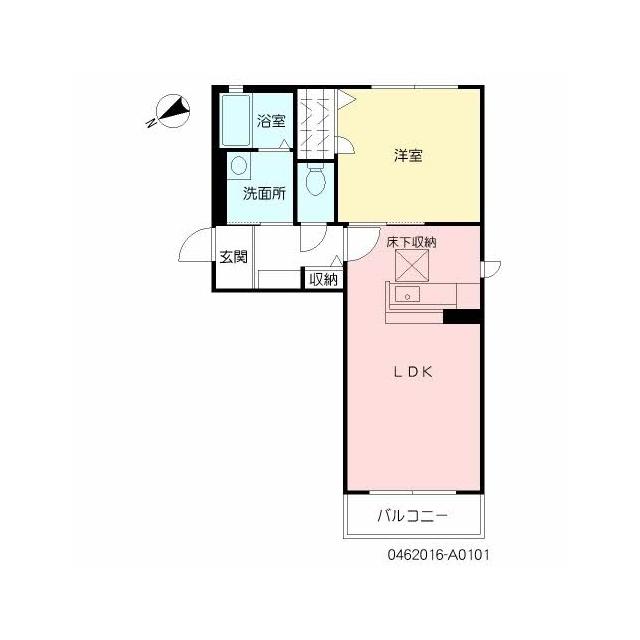 グリーン8 (1LDK/1階)の間取り写真