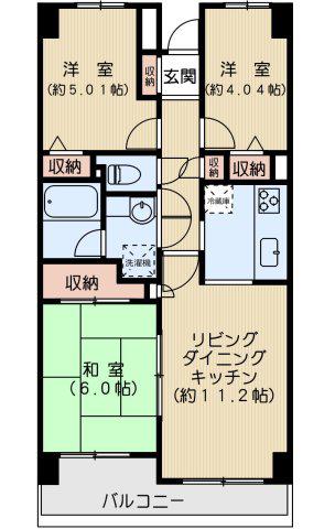 ランテルナ小石川(3LDK/1階)の間取り写真